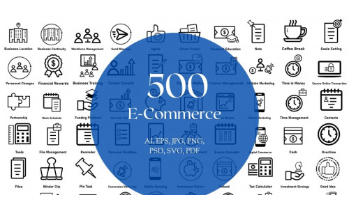 Icon Pack: 500 E-Commerce Icons