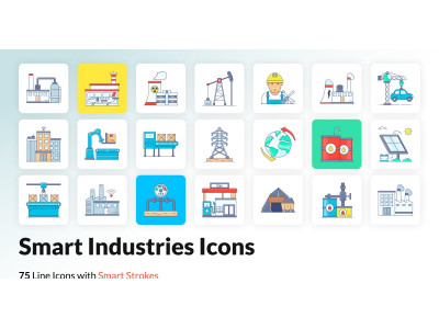 Industrial Automation and Manufacturing Icons