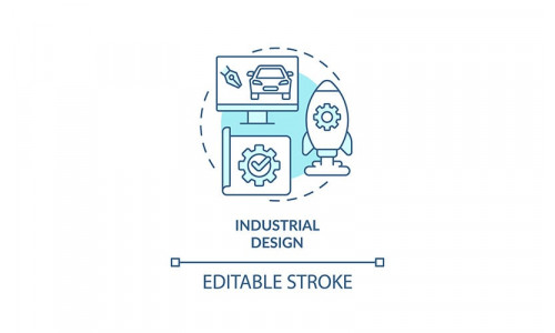 Industrial design turquoise concept icon