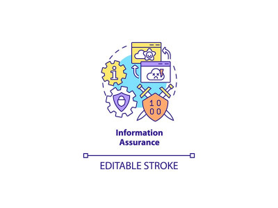 Information assurance concept icon