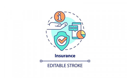 Insurance concept icon editable stroke