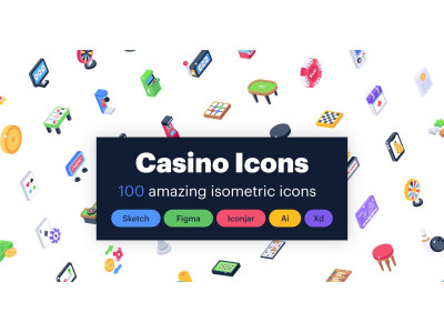 Isometric Icons of Casino