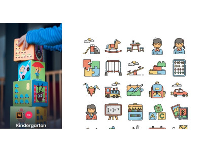 Kindergarten Pack Icon Set