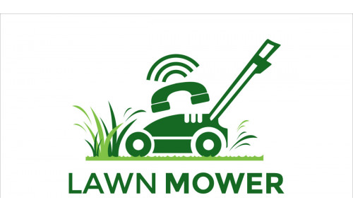 Lawn mower service center vector design template