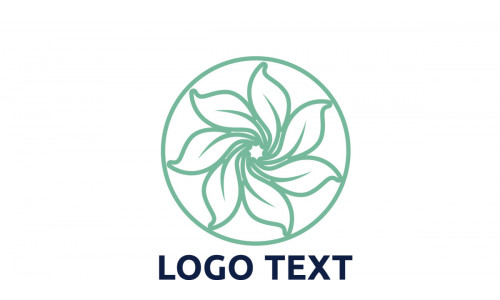 Leaf Circle flower logo symbol or design your logo Brand v58