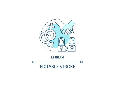Lesbian Turquoise Concept Icon