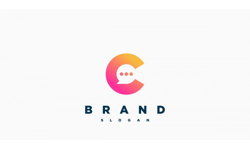 Letter C Speech Bubble Chat Logo