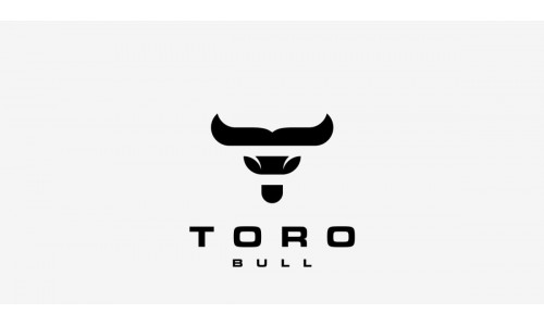 Letter T Head Bull Toro Horn Masculine Logo