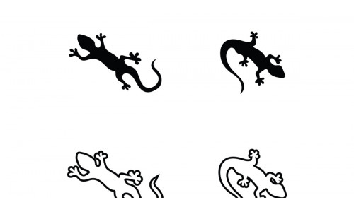 Lizard gecko animal reptil logo simple v23