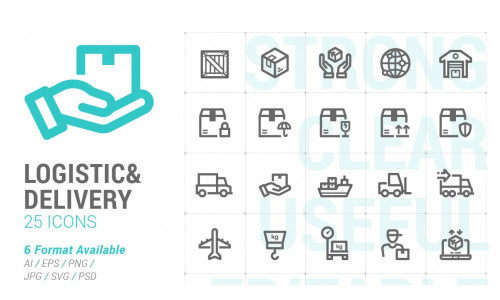 Logistic & Delivery Mini Iconset template