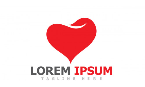 Love Heart Logo Vector Icon V3