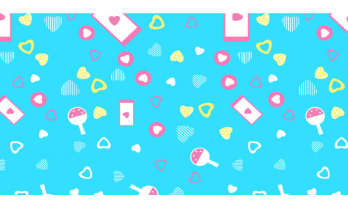 Love Pattern Vector Blue Background
