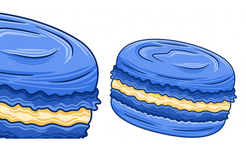 Macaroon Vector in Flat Design Style