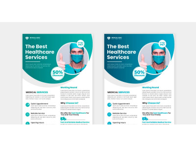 Medical flayer Design Template Healthcare and Medical pharmacy flyer  vector concept