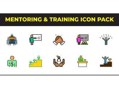 Mentoring & Training Icon Pack-3