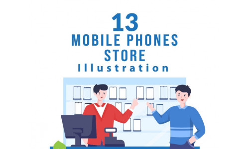 13 Mobile Phone Store Illustration