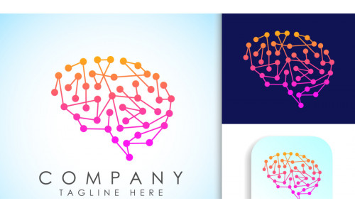 Modern and simple brain logo design5