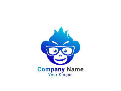 Monkey head logo, Fresh Monk Logo, awesome monkey vector