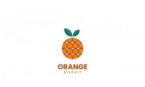 Orange Biscuit Simple Logo