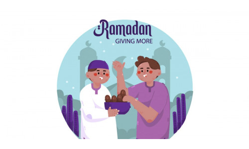 Ramadan Giving More Illustration