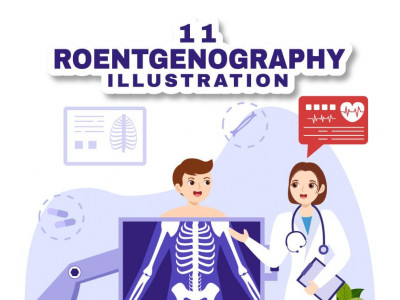 11 Roentgenography Vector Illustration