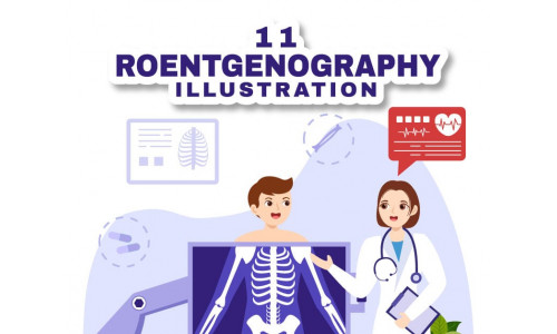 11 Roentgenography Vector Illustration