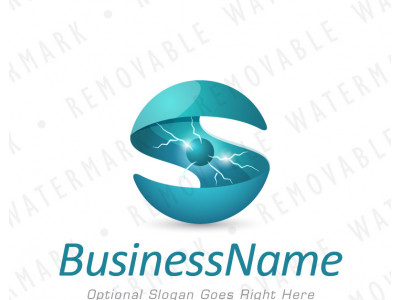 S Abstract Spark Sphere Logo Template