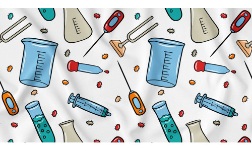 Science Kawaii Doodle Seamless Pattern 01