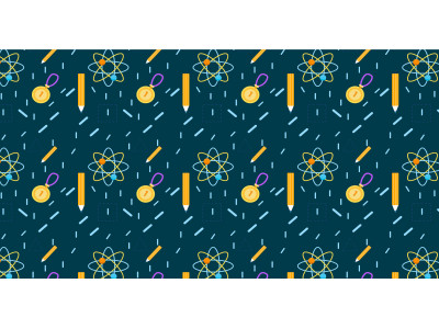 Seamless academic pattern decoration