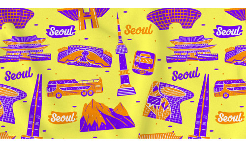 Seoul Seamless Pattern #03