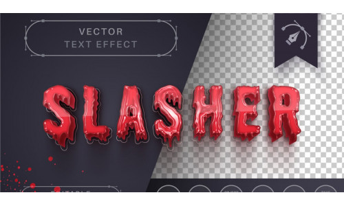 Slasher - Editable Text Effect, Font Style, Graphics Illustration