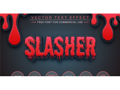 Slasher - Editable Text Effect, Font Style
