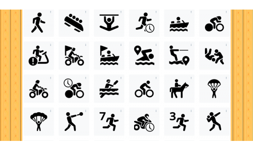 Sports avatars human figures icons