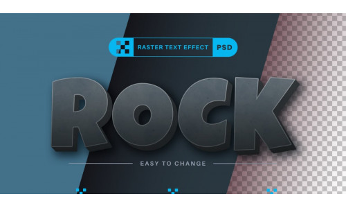 Stone Texture - Editable Text Effect,  Font Style, Graphics Illustration