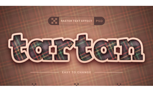 Tartan - Editable Text Effect, Font Style 4
