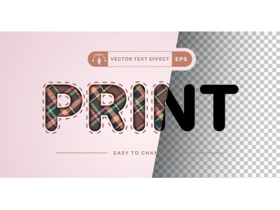 Textile - Editable Text Effect, Font Style