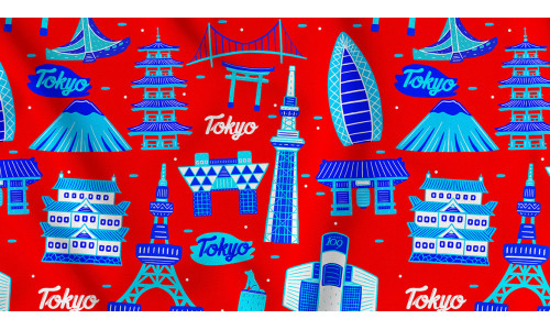 Tokyo Seamless Pattern #02