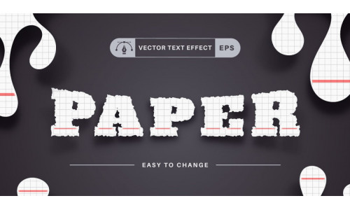 Torn Paper - Editable Text Effect, Font Style
