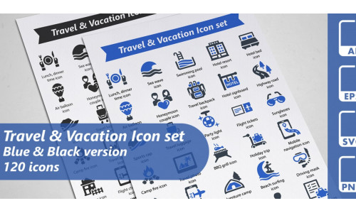 Travel And Vacation Icon Set