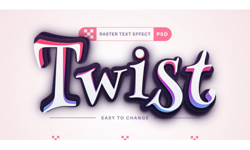 Twirl - Editable Text Effect, Font Style