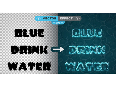 Water - Editable Text Effect, Font Style
