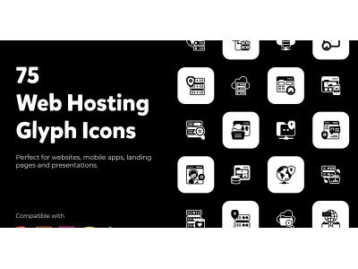 Web Hosting Icon in Modern Filled Style