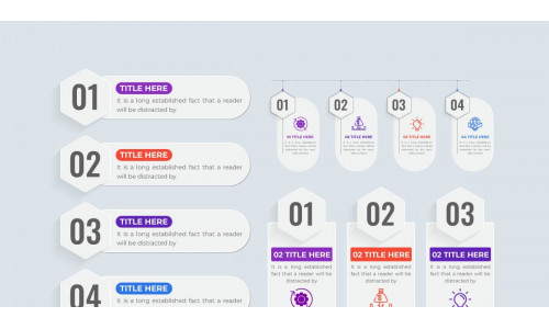 Work process and diagram infographic